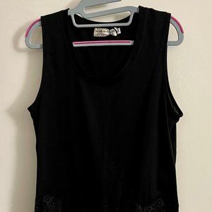 womens black tank top